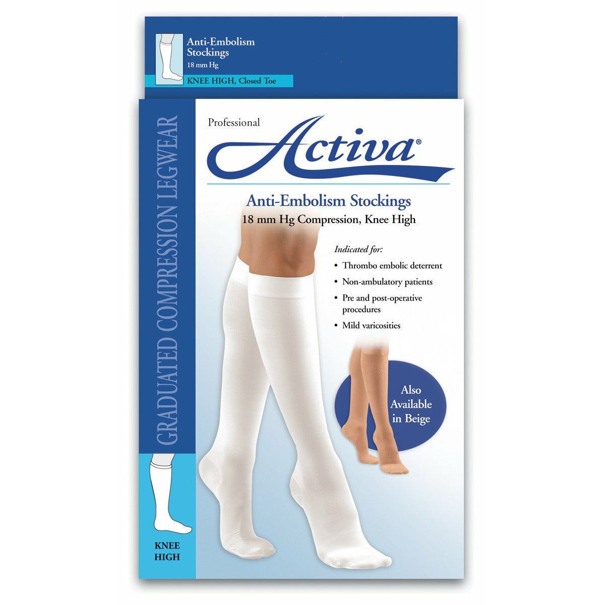 Anti-Embolism Elastic stockings AD white