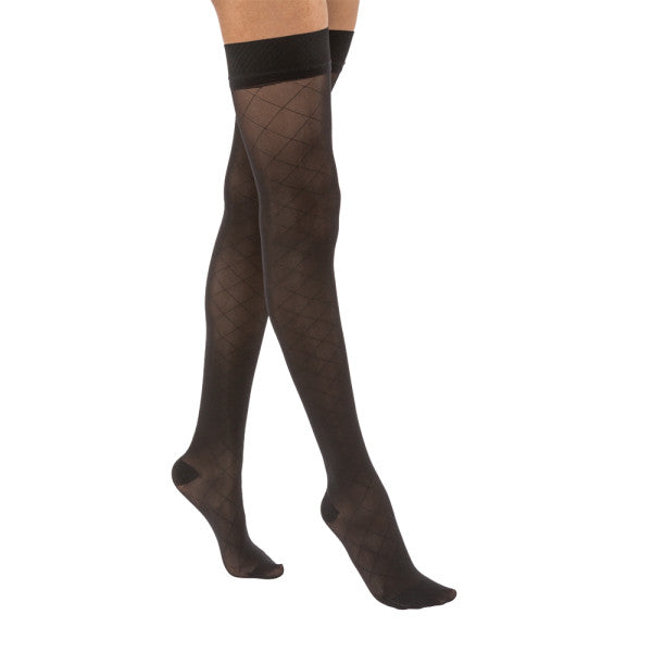 Patterned thigh high stockings sale
