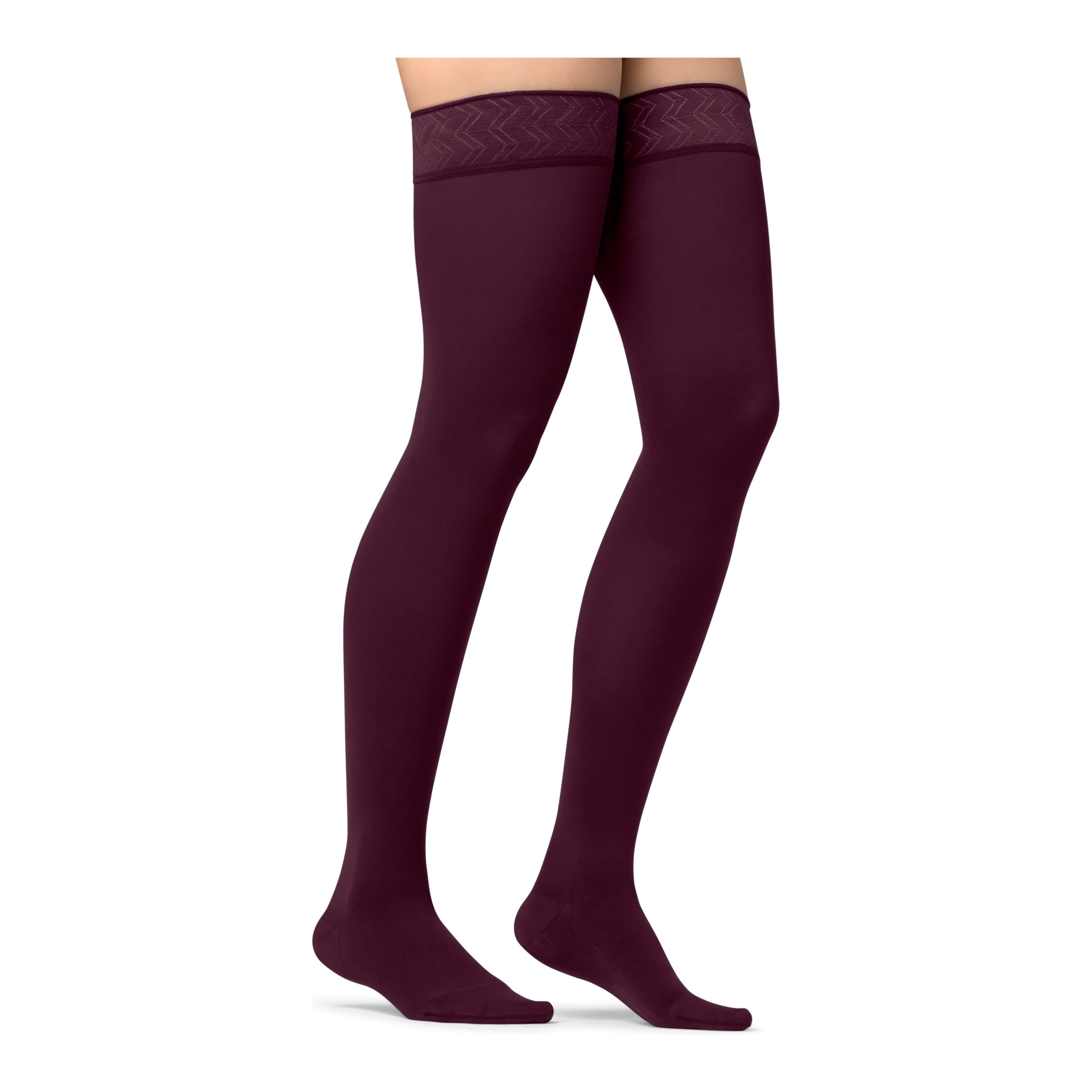 JOBST® Opaque Women's Thigh High 15-20 mmHg, Maternity, Cranberry