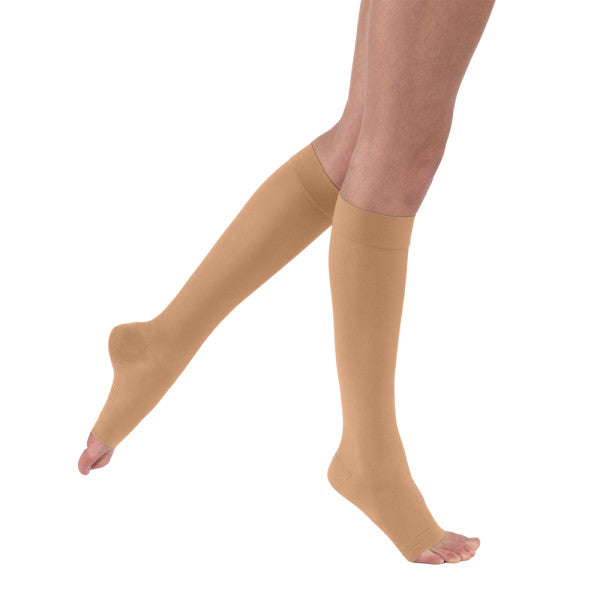 JOBST® UltraSheer Women's 15-20 mmHg OPEN TOE Knee High, Sun Bronze