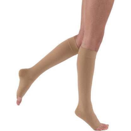 Compression Socks, 20-30 mmHg Graduated Knee-Hi Compression Stockings for  Unisex, Open Toe, Opaque, Support Hose for DVT, Pregnancy, Varicose Veins