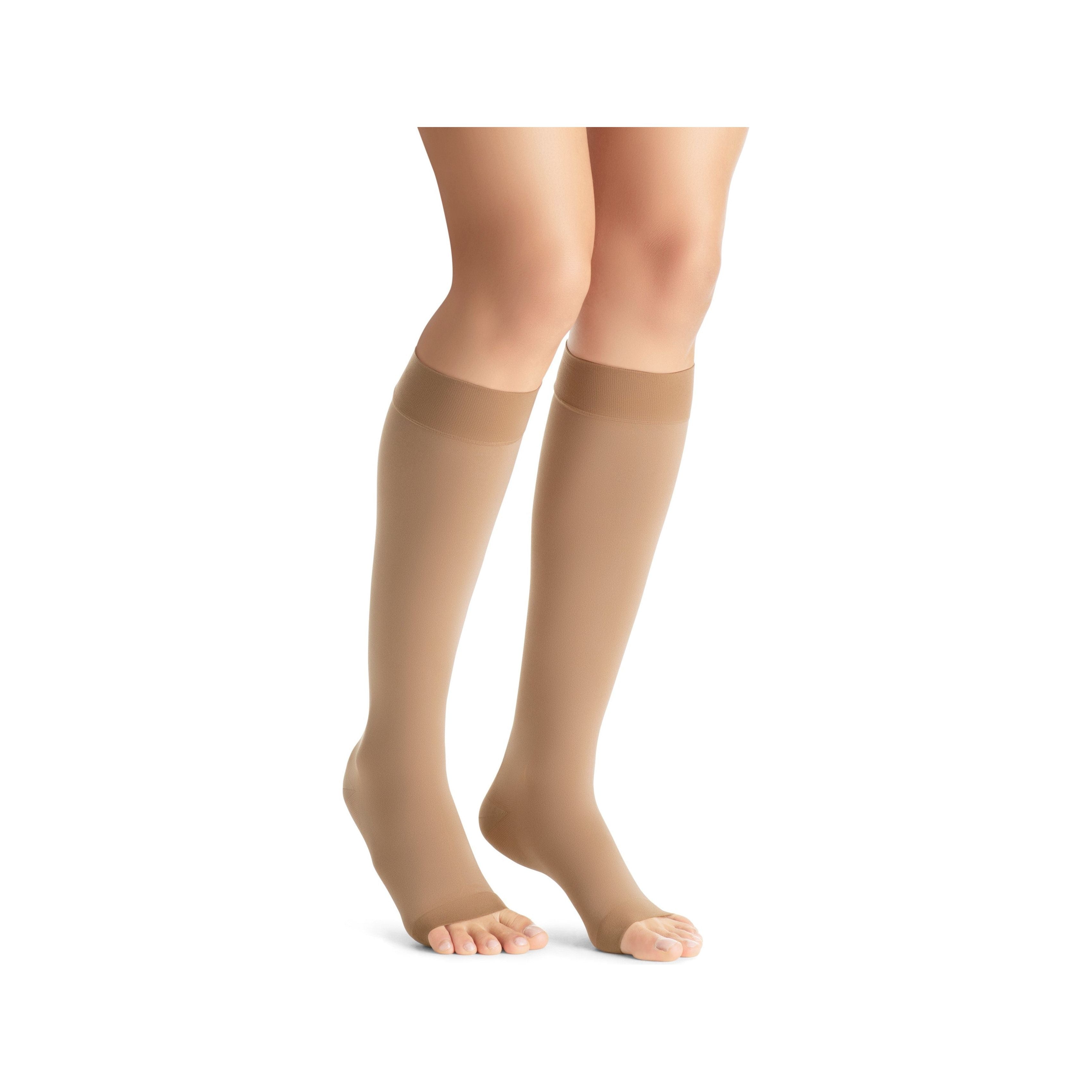 JOBST® Opaque Women's Knee High 20-30 mmHg, Open Toe, Maternity, Caramel