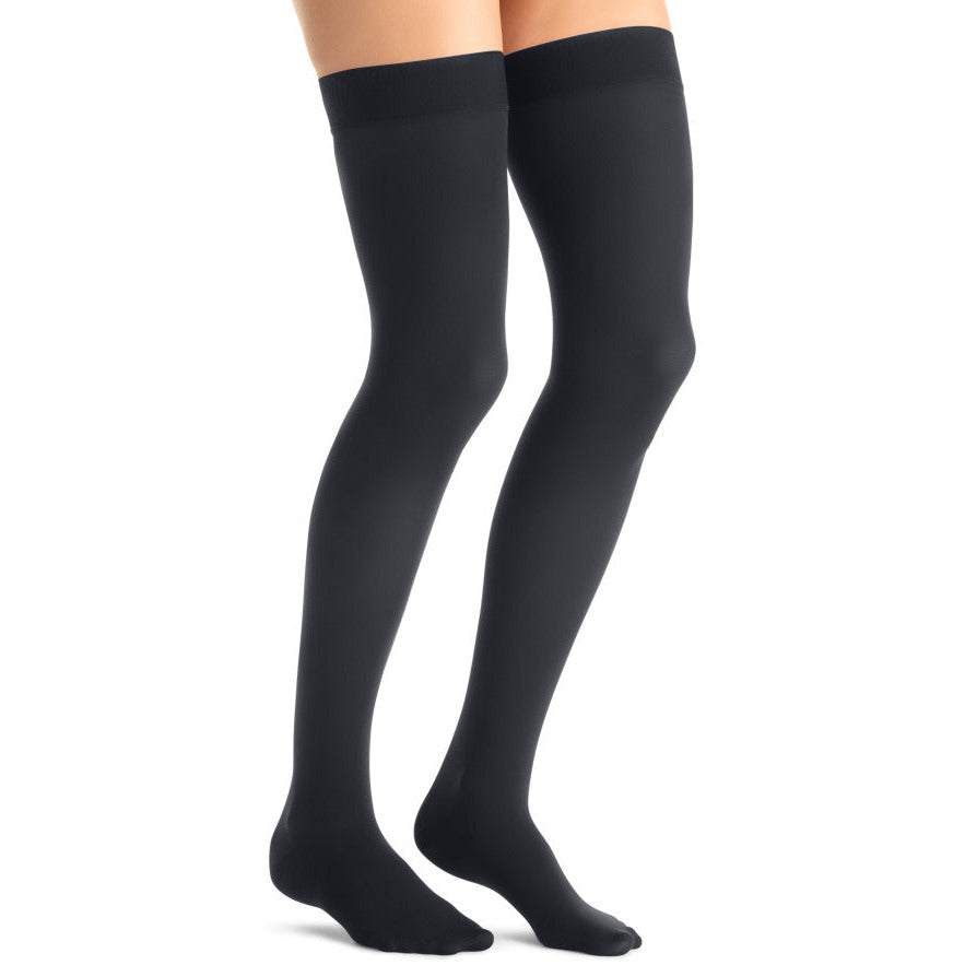 JOBST® Opaque Women's 20-30 mmHg Thigh High w/ Silicone Dotted Top Band, Anthracite