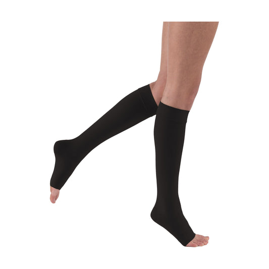 Thigh High Compression Stocking Footless - Pair Thigh-Hi Leg Compression  Sleeves Unisex 20-30mmHg Gradient Compression with Silicone Band Opaque  Best for Varicose Veins Edema Swelling Black XL X-Large Black