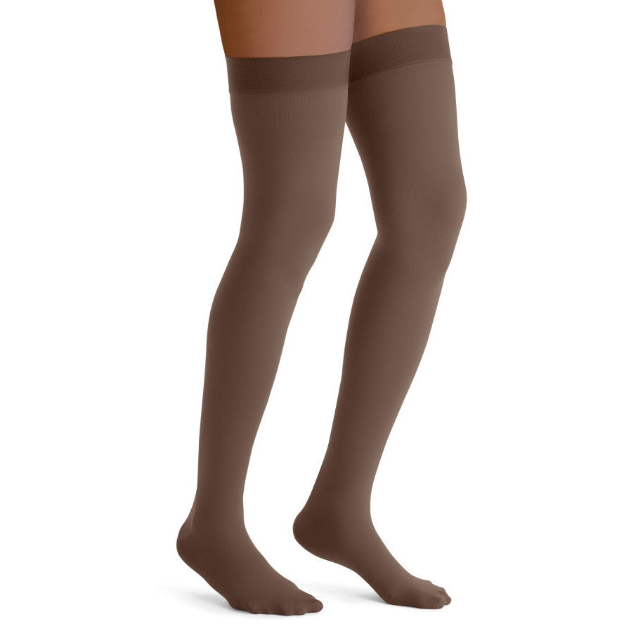 Jobst Opaque Thigh High Medical Compression Stockings sale #115275 Natural MEDIUM